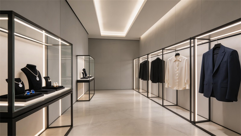 jimeng-2026-03-19-1410-高端零售店內(nèi)部空間,服裝或珠寶展示柜,嵌入式LED燈帶照明,全色域高顯色光源,商....JPG jimeng-2026-03-19-1410-高端零售店內(nèi)部空間,服裝或珠寶展示柜,嵌入式LED燈帶照明,全色域高顯色光源,商....JPG