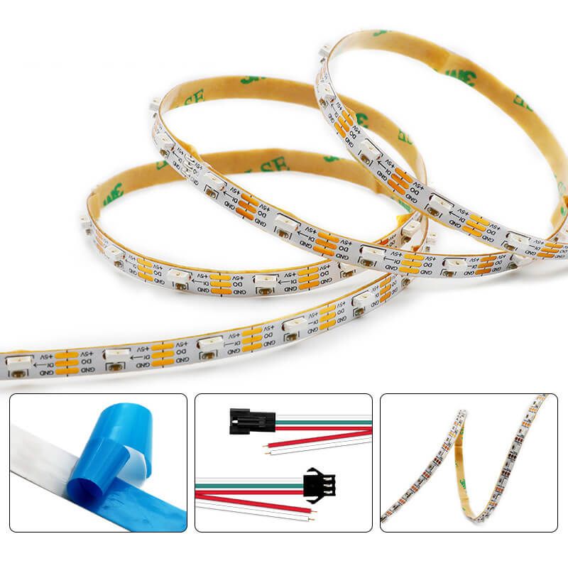 WS2812芯片4mm迷你側發光幻彩燈帶RGB4020燈珠DC5V - 5