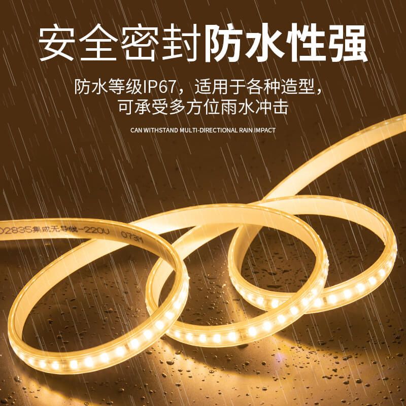 免驅動220V高壓LED燈帶100米無壓降工程室外專用高壓燈帶 - 4