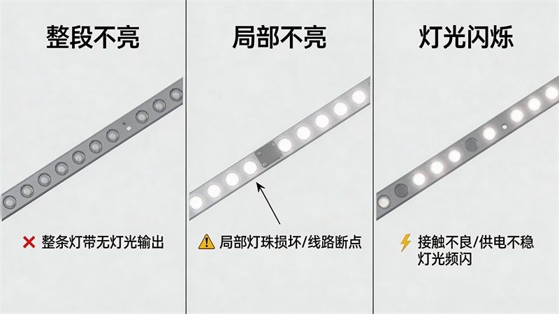 如何修補壞掉的嵌入燈帶？無需拆墻的技巧