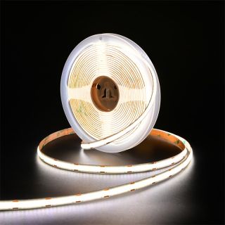 COB高密度384燈/米單色燈帶 DC12/24V 無光斑均勻發光 柔性線性照明方案