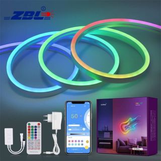 08x17mm幻彩霓虹LED燈帶｜跑馬流水漸變?nèi)嵝怨枘z｜戶外防水可定制