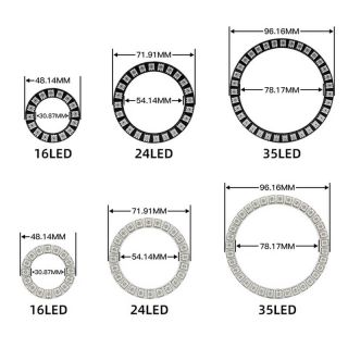 天使圓環RGB幻彩燈帶|柔性光圈裝飾燈|DC5V - 4