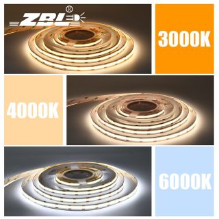 COB高密度384燈/米單色燈帶 DC12/24V 無光斑均勻發光 柔性線性照明方案 - 3